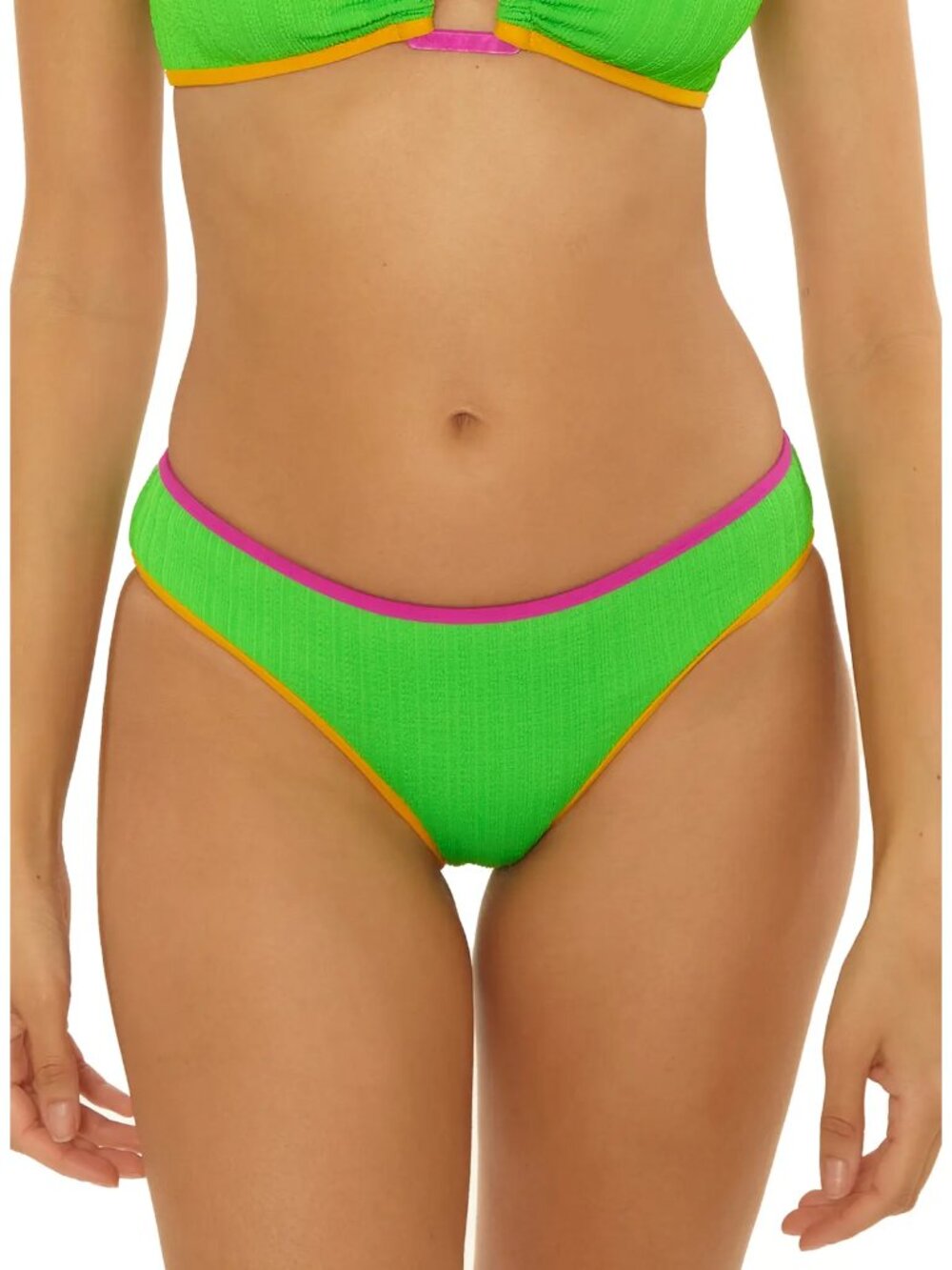 BECCA CRINKLE CRUSH COLOR BLOCK HIPSTER BOTTOM IN SIZE MEDIUM